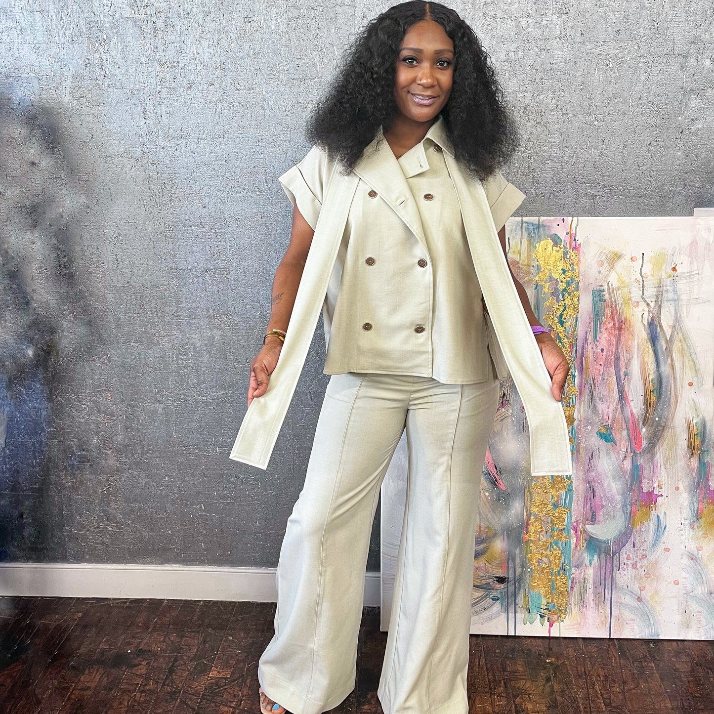 Pleated Poise Blazer