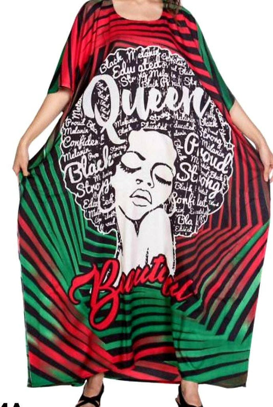 Women Afro Print Kaftan