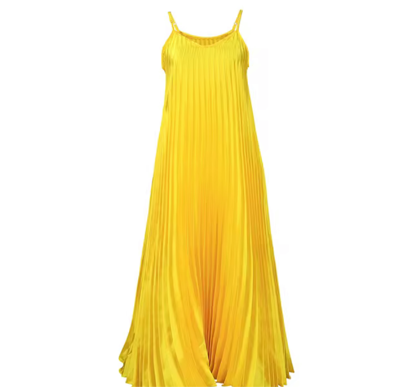 Yellow Pleated Dress