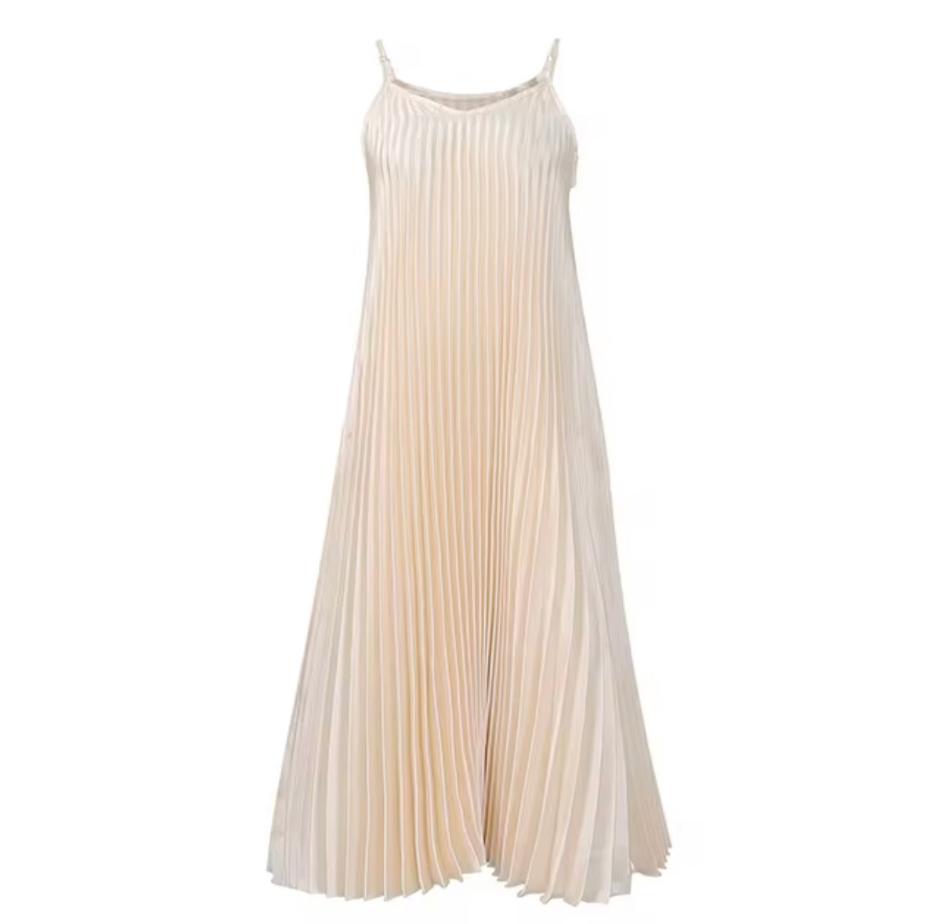 Satin Pleated Dress