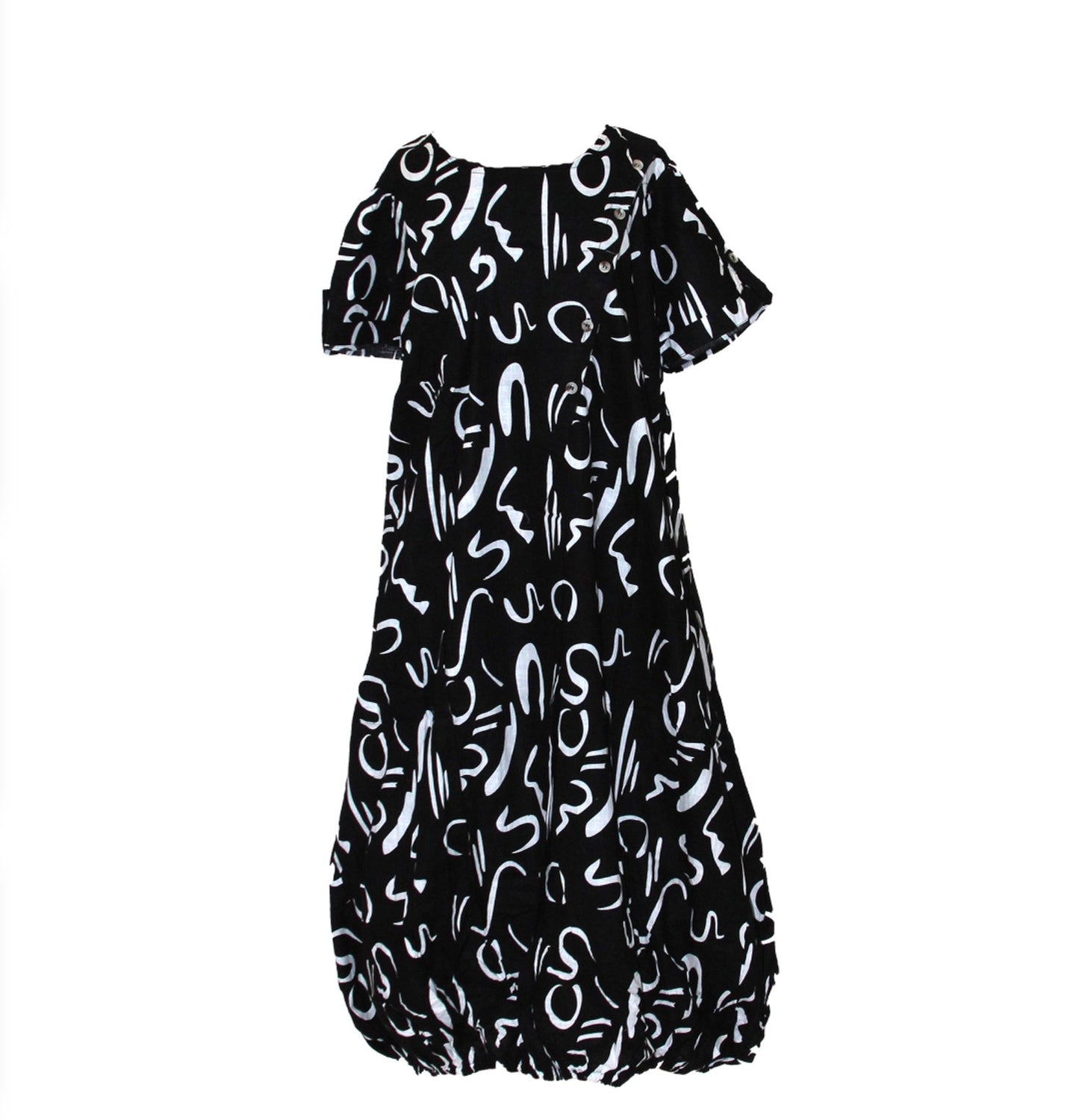 Button Down Kaftan Style Dress