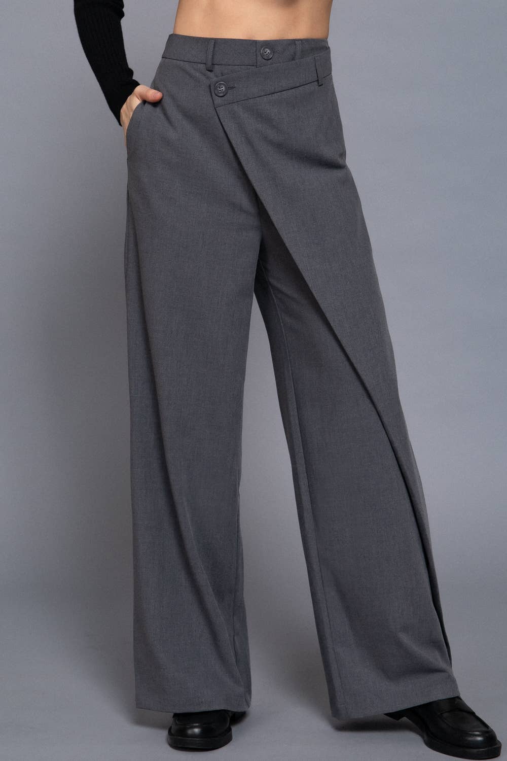 Asymmetrical Wrap Long Pants
