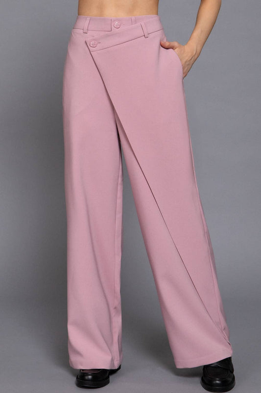 Asymmetrical Wrap Long Pants