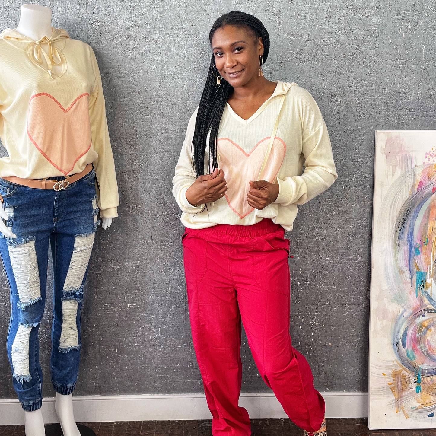 Valentine Heart Patch Hoodie