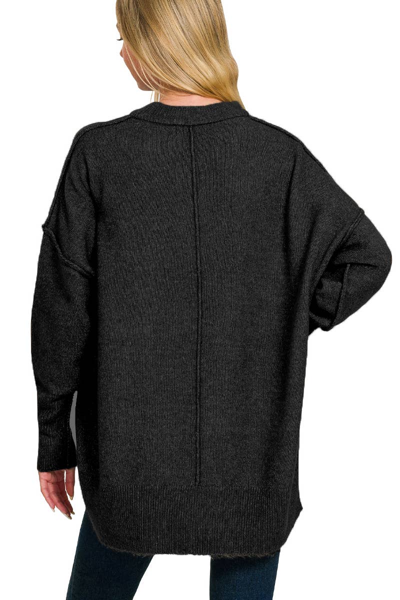 Melange big pocket Sweater