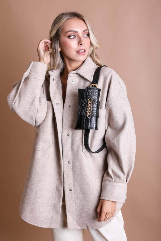 🐊 Chic Croc-Embossed Faux Leather Belt Bag