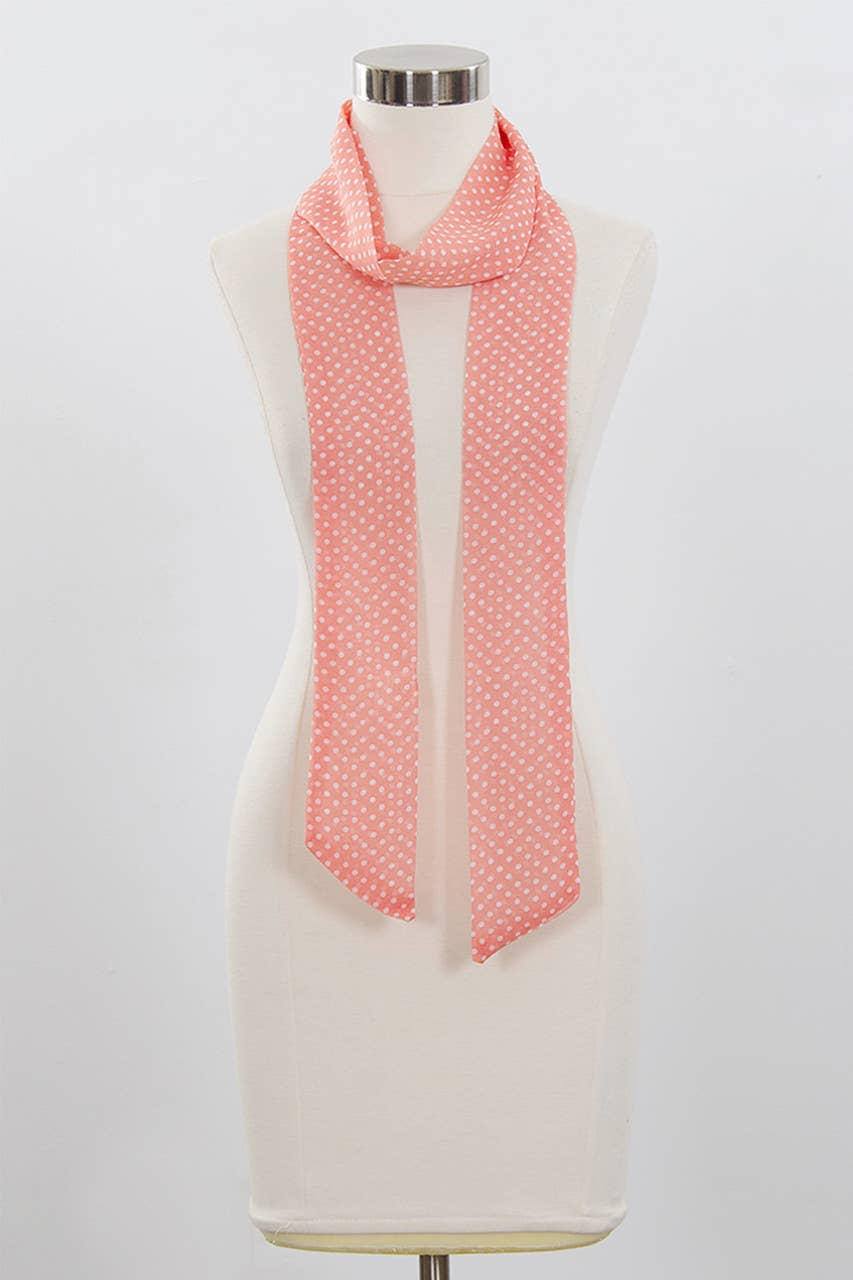 Polka Dot Skinny Scarf