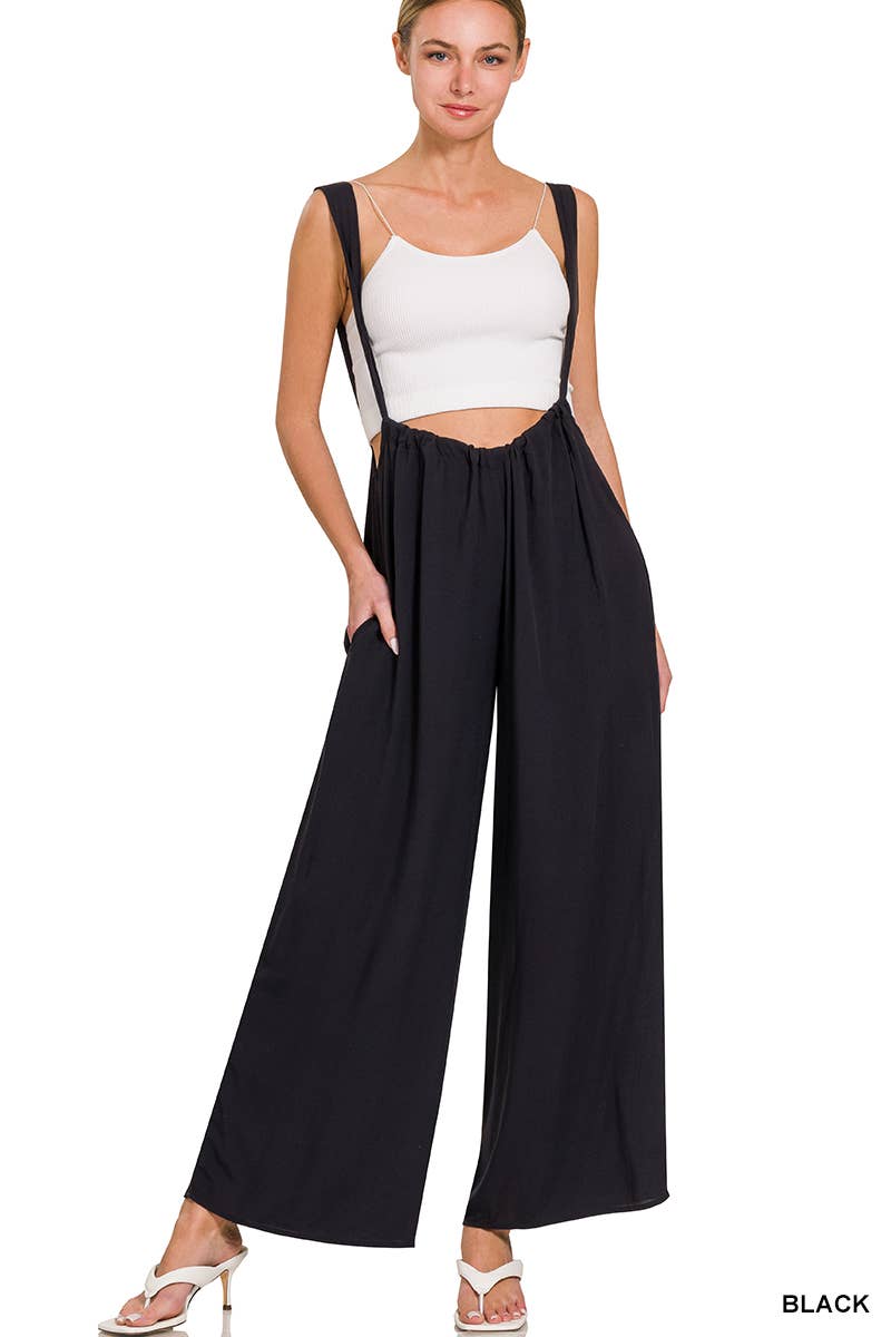 Tie Back Suspender Jumpsuit