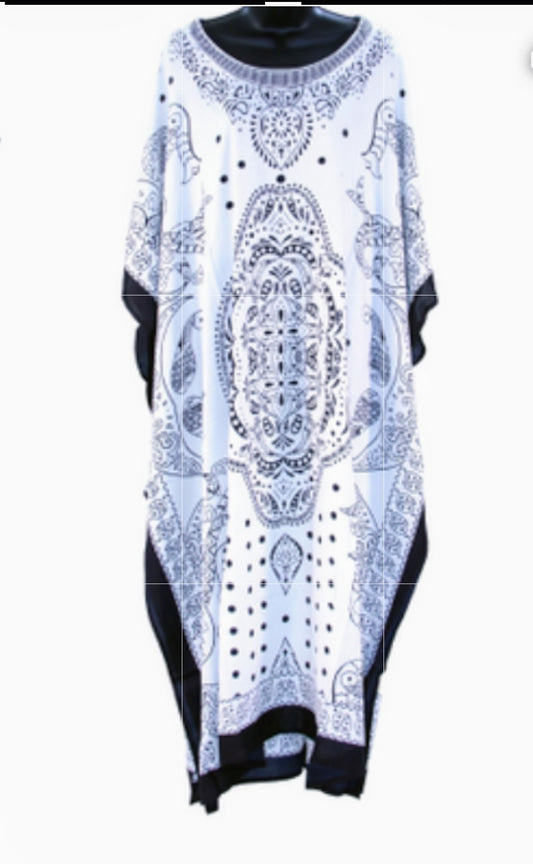 Women Afro Print Kaftan Dress