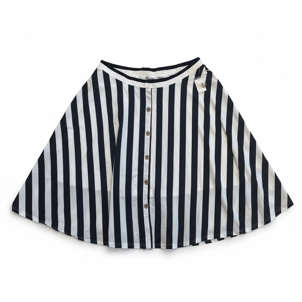 Black and white stripe skirt