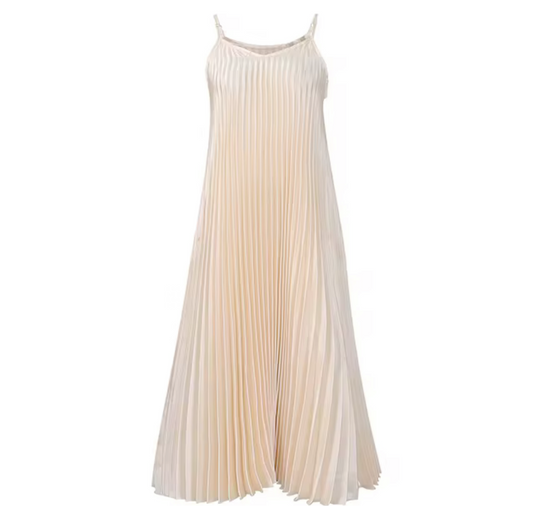 Yellow Pleated Dress