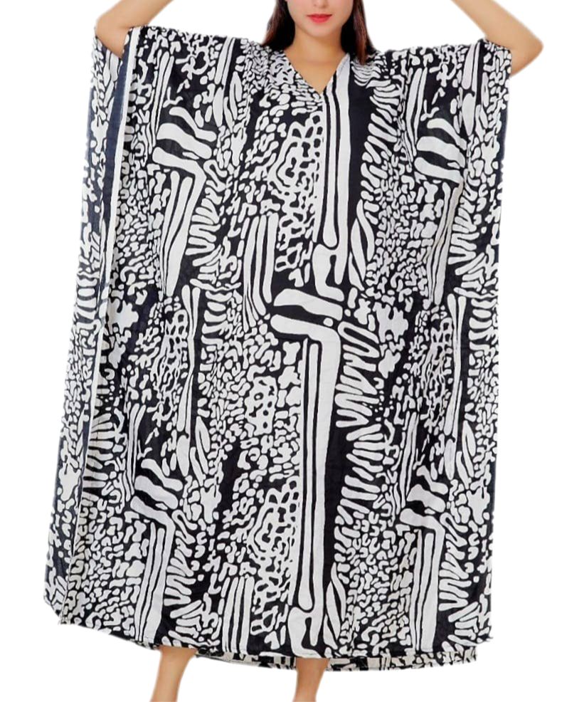 Women Afro Print Kaftan Dress