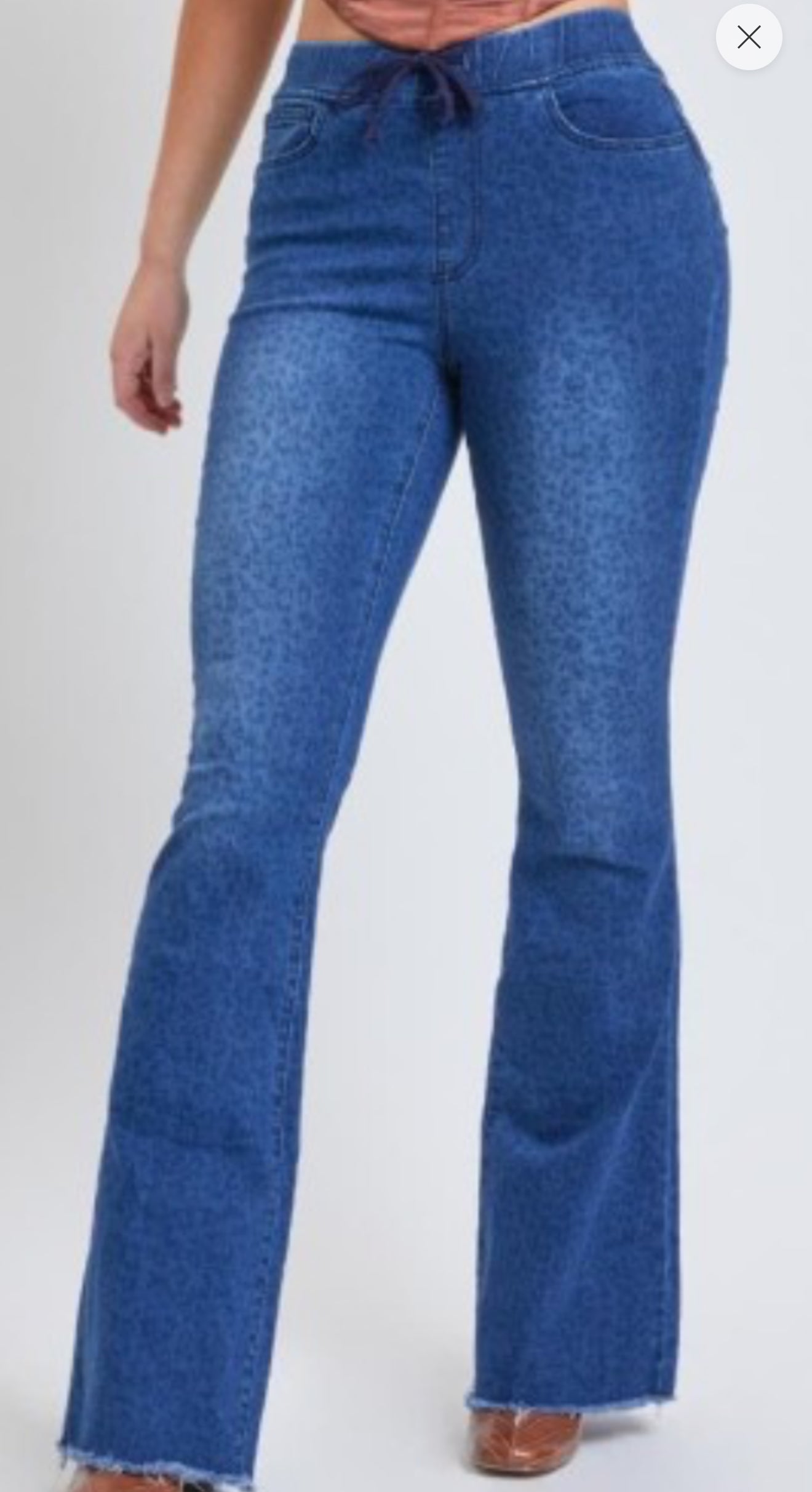 Animal Print Jogger Flare Jean