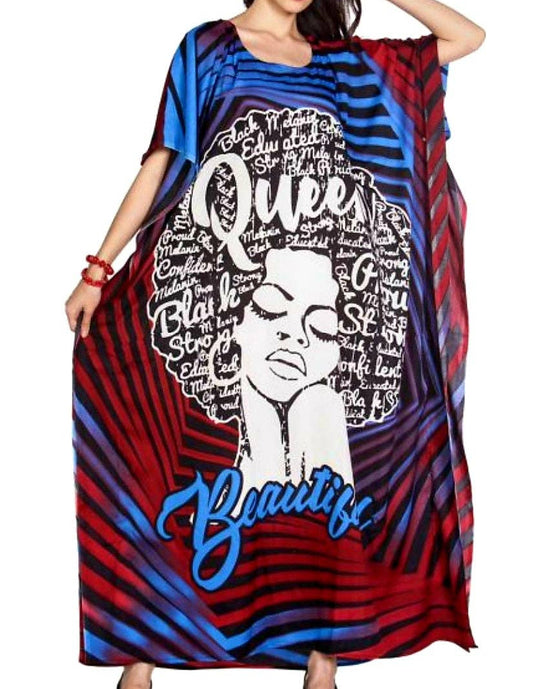 Women Afro Print Kaftan