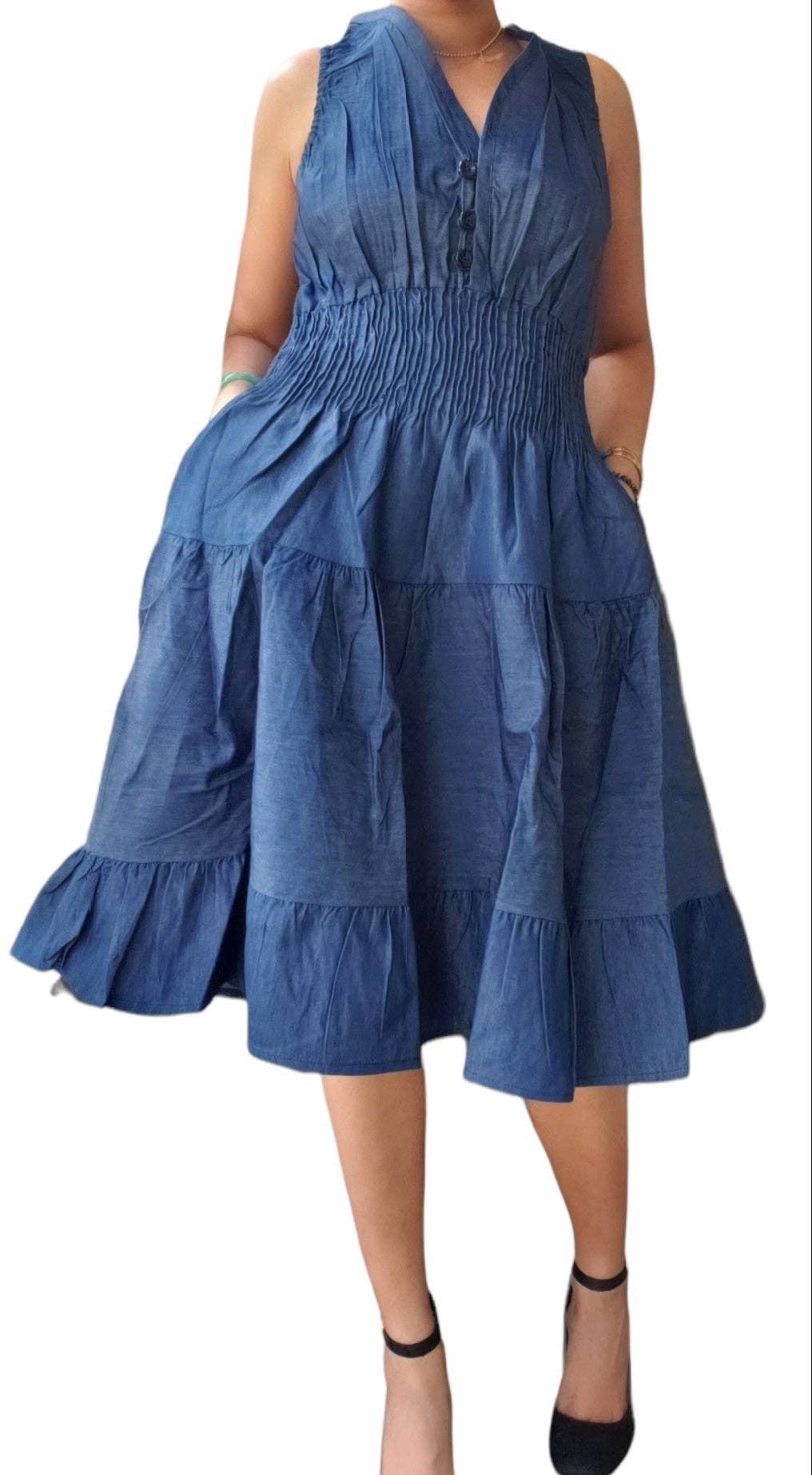 The Becoming Chambray Midi Dress