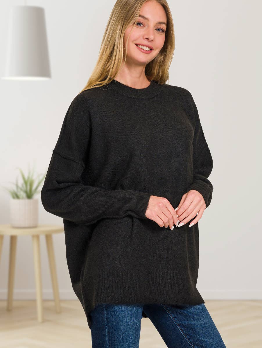 Melange big pocket Sweater