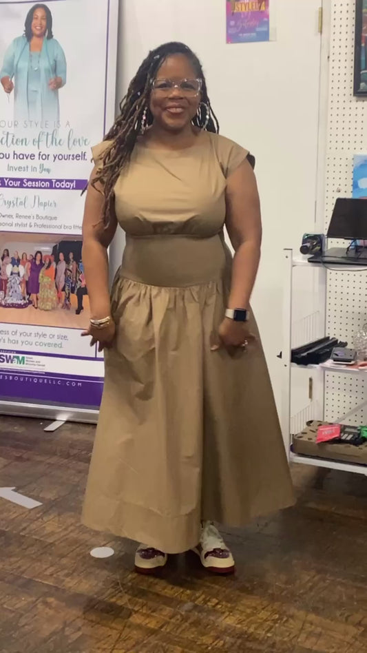 Midi Tan Dress